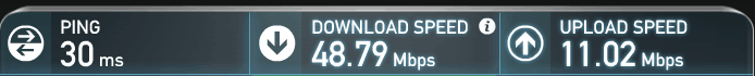 Internet speed I got with my Rogers stick