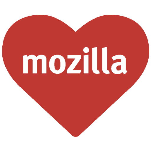 A heart with Mozilla in it