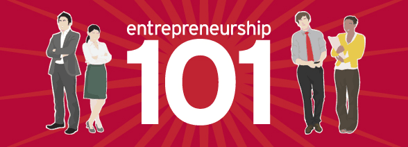 Des entrepreneurs avec "Entrepreneurs 101" comme titre