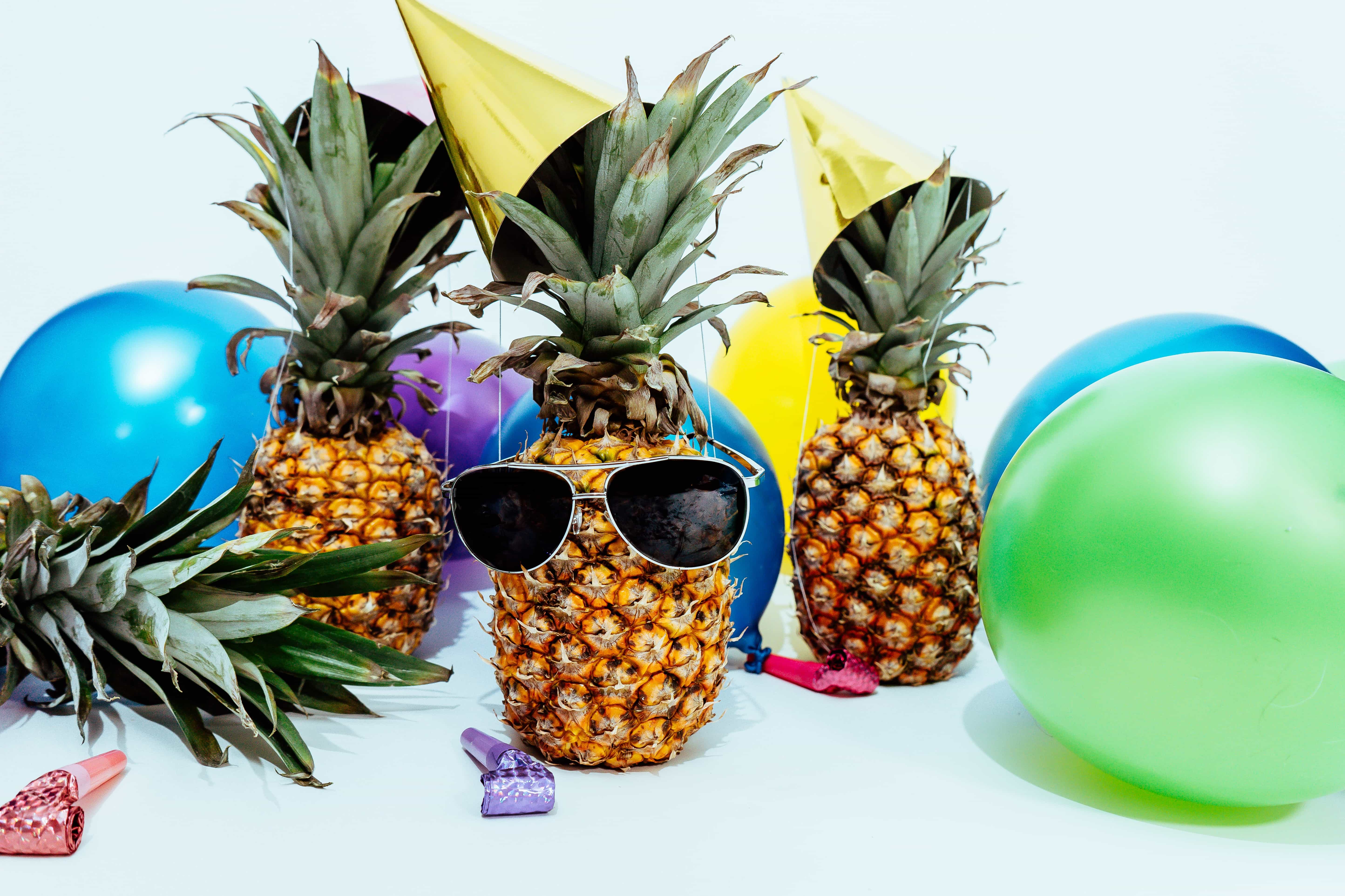 pineapples having a party